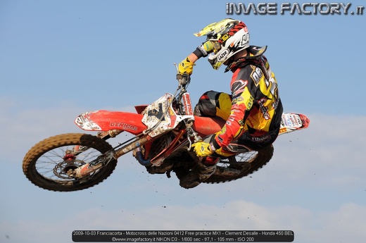 2009-10-03 Franciacorta - Motocross delle Nazioni 0412 Free practice MX1 - Clement Desalle - Honda 450 BEL